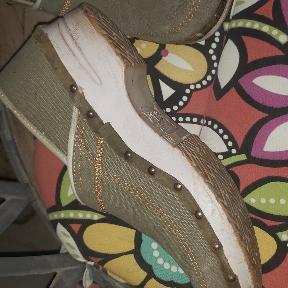 Dansko Green Fabric Clog Size 41 - image 3